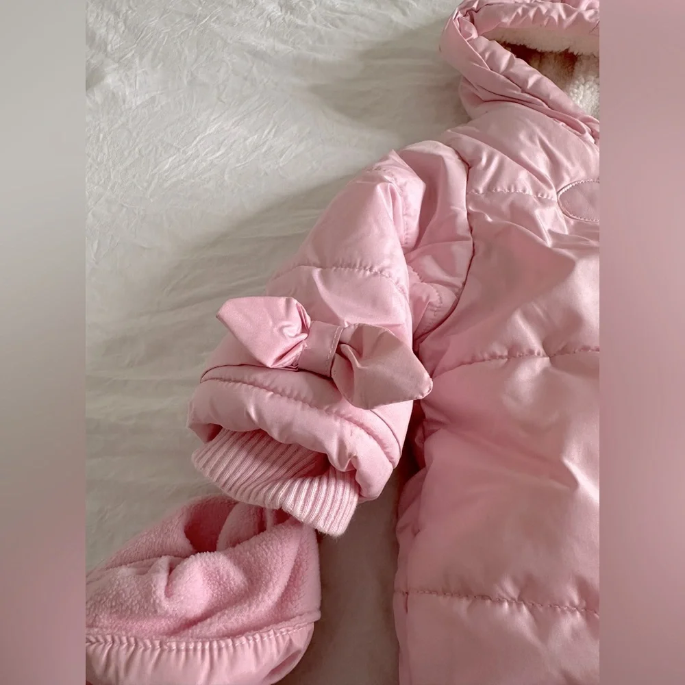 Children’s Place light pink warm snowsuit size 9-12 months